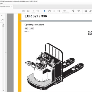 Jungheinrich Forklift ECR 327 ECR 336 Operating Instructions Manual 51212330  - PDF DOWNLOAD