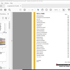 Jungheinrich Forklift ECU J1939 Operating instructions Manual 51475086 - PDF DOWNLOAD