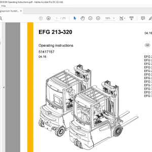 Jungheinrich Forklift EFG 213-320 Operating instructions Manual 51417157 - PDF DOWNOAD