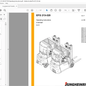 Jungheinrich Forklift EFG 213-320 Operating instructions Manual 51591667  - PDF DOWNLOAD