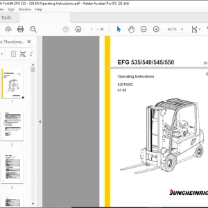 Jungheinrich Forklift EFG 535 540 545 550 Operating instructions Manual - PDF DOWNLOAD