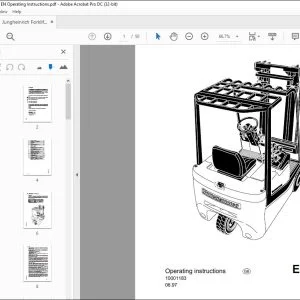 Jungheinrich Forklift EFG DF Operating Instructions Manual 10001183  - PDF DOWNLOAD