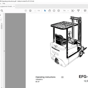 Jungheinrich Forklift EFG-DH Operating Instructions Manual 10003616 - PDF DOWNLOAD