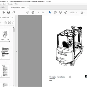 Jungheinrich Forklift EFG-V 16 20 Operating instructions Manual 10001566 - PDF DOWNLOAD