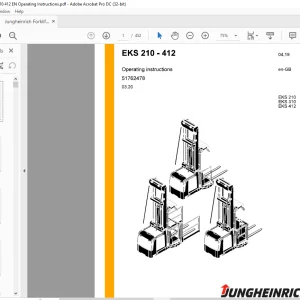 Jungheinrich  Forklift EKS 210 - 412 Operating instructions Manual 51762478 - PDF DOWNLOAD