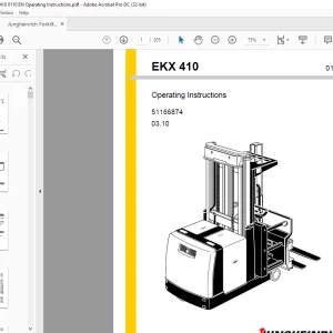 Jungheinrich Forklift EKX 410 Operating instructions Manual 51166874 - PDF DOWNLOAD