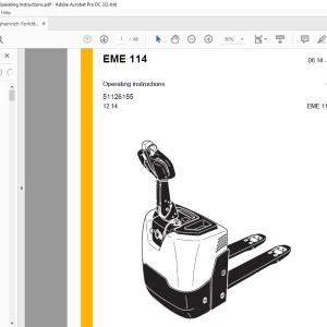 Jungheinrich Forklift EME 114 Operating Instructions Manual 51126155 - PDF DOWNLOAD