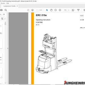 Jungheinrich Forklift ERC 215a Operating instructions Manual 51267998 - PDF DOWNLOAD