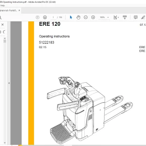 Jungheinrich Forklift ERE 120 Operating instructions Manual 51222183 -  PDF DOWNLOAD