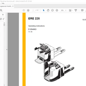 Jungheinrich Forklift ERE 225 Operating instructions Manual 51054863 -  PDF DOWNLOAD