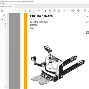 Jungheinrich Forklift ERE BA 116-120 Operating Instructions Manual 51695924 - PDF DOWNLOAD