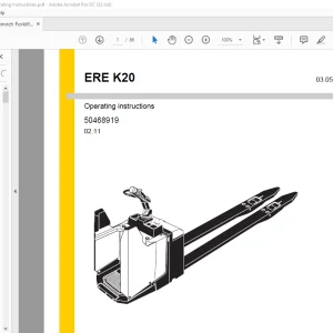 Jungheinrich Forklift ERE K20 Operating instructions Manual 50468919 - PDF DOWNLOAD