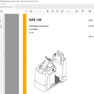 Jungheinrich Forklift EZS 130 Operating Instructions Manual 51132942 - PDF DOWNLOAD