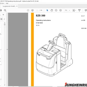 Jungheinrich Forklift EZS 350 Operating instructions Manual 51551835 - PDF DOWNLOAD