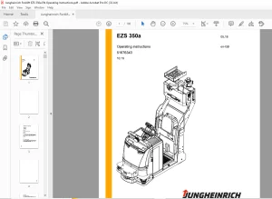 Jungheinrich Forklift EZS 350a Operating Instructions Manual 51676343  - PDF DOWNLOAD