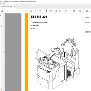 Jungheinrich Forklift EZS MB 230 Operating Instructions Manual 51847885 - PDF DOWNLOAD