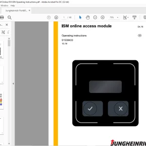 Jungheinrich Forklift ISM online access module Operating Instructions Manual 51538433 - PDF DOWNLOAD