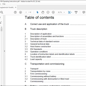 Jungheinrich Forklift KMS 100 Operating instructions Manual 50047886 - PDF DOWNLOAD