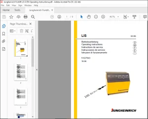 Jungheinrich Forklift LIS Operating instructions Manual 51027843 - PDF DOWNLOAD