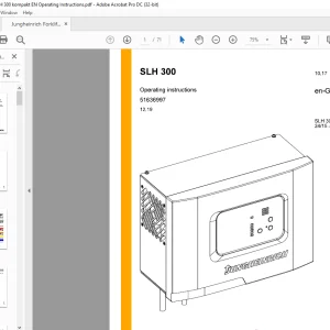 Jungheinrich Forklift SLH 300 Operating instructions Manual 51636997 -  PDF DOWNLOAD