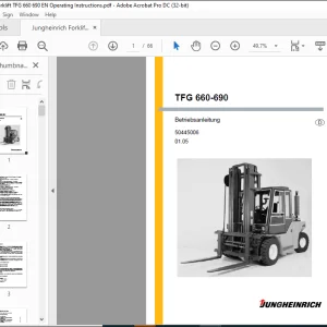 Jungheinrich Forklift TFG 660-690 Operating Instructions Manual 50445006 - PDF DOWNLOAD