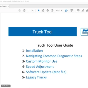 Jungheinrich Forklift Truck Tool User Guide Manual  - PDF DOWNLOAD