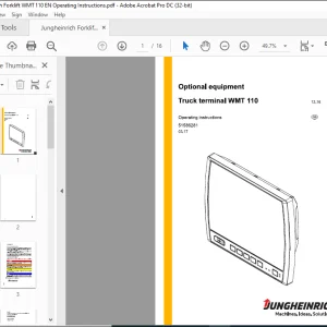 Jungheinrich Forklift Truck terminal WMT 110 Operating instructions Manual 51586281 - PDF DOWNLOAD