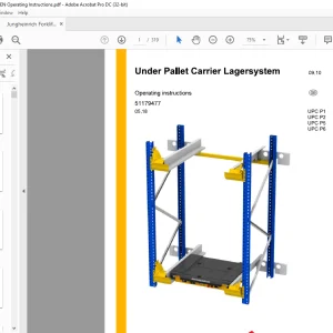 Jungheinrich Forklift UPC P1 UPC P2 UPC P5 UPC P6 Operating instructions Manual 51179477  - PDF DOWNLOAD