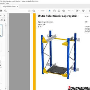 Jungheinrich Forklift UPC P1 UPC P2 UPC P5 UPC P6 Under Pallet Carrier Lagersystem Operating instructions Manual 51525704 - PDF DOWNLOAD