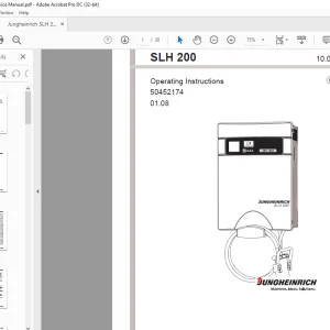 Jungheinrich SLH 200 Operating instructions Manual 50452174 - PDF DOWNLOAD
