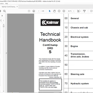 Kalmar ContChamp Onderhoud DRD-S Technical Handbook Manual - PDF DOWNLOAD