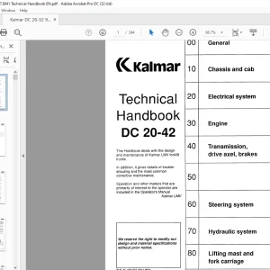 Kalmar DC 20-42 Technical Handbook Manual 920937-90418902 - PDF DOWNLOAD