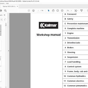 Kalmar DCD 200–300 Workshop Manual VDCD01.01GB - PDF DOWNLOAD