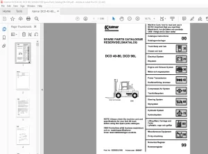Kalmar DCD 40-80, DCD 90L Spare Parts Catalogue Manual 920936.0108 - PDF DOWNLOAD