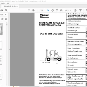 Kalmar DCD 50-80H, DCD 90L Spare Parts Catalogue Manual 920936.0115 - PDF DOWNLOAD