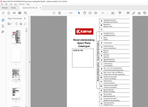 Spare Parts Catalogue for Kalmar DCE 90-180 PDF Download