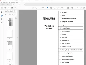 Kalmar DCE 90–180, DCE 70-32E3–70-35E4 Workshop Manual - PDF DOWNLOAD