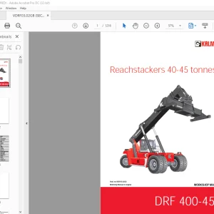 Kalmar DRF 400-450 Reachstackers 40-45 Tonnes Workshop Manual VDRF03.02GB - PDF DOWNLOAD