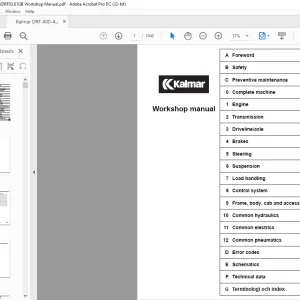 Kalmar DRF 400-450 Workshop Manual VDRF03.01GB - PDF DOWNLOAD