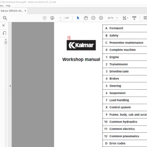 Kalmar DRF 400–450 Workshop Manual VDRF01.01GB - PDF DOWNLOAD
