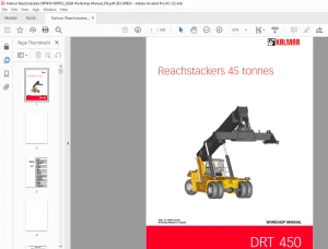 Kalmar DRT 450 Reachstackers 45 Tonnes Workshop Manual VDRT02.02GB - PDF DOWNLOAD