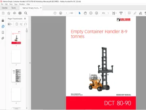 Kalmar Empty Container Handler 8-9T DCT80-90 Workshop Manual - PDF DOWNLOAD