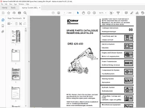 Kalmar Forklift DRD 420-450 Spare Parts Catalogue Manual 920936.0096 - PDF DOWNLOAD