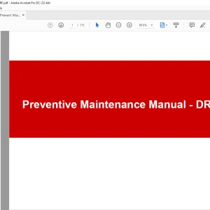 Kalmar Forklift DRF Preventine Maintenance Manual - PDF DOWNLOAD
