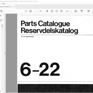 Kalmar LMV 6-22 Parts Catalogue Manual 920936.0009 - PDF DOWNLOAD