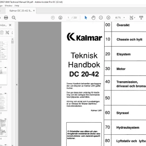 Kalmar LMV DC 20-42 Teknisk Handbok - PDF DOWNLOAD (Swedish)