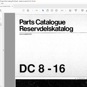 Kalmar LMV DC 8-16 Spare Parts Catalogue Manual 920936.0035 - PDF DOWNLOAD