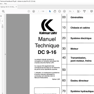 Kalmar LMV DC 9-16 Manual Technique - PDF DOWNLOAD (French)