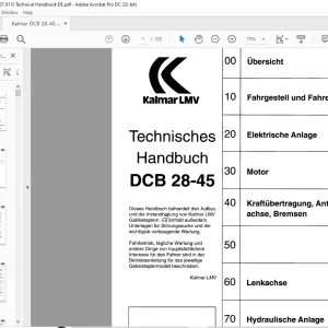Kalmar LMV DCB 28-45 Technisches Handbuch Manual 920937-9115 - PDF DOWNLOAD (German)