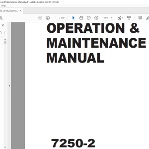 Kobelco 7250-2F Crane Operation & Maintenance Manual S2JD01002ZE25 - PDF DOWNLOAD